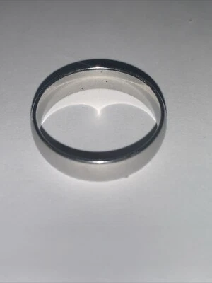 Alianza de boda de plata de titanio para hombre talla 13 pulida #2 Foto 1 de 2