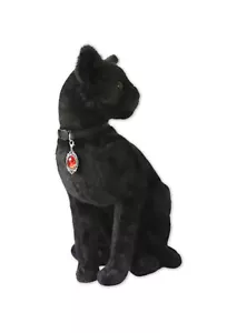 Gothic Black Cat Collar Red Cabochon Safety Breakaway Adjustable Neck 8-12" - Picture 1 of 7