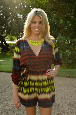 Mameluco boho de seda Charlie Jade para mujer talla mediana Foto 1 de 4