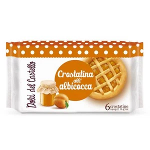 Merendine Val D' Enza Tarts Apricot 6 Pz 240 Gr Pie Confectionery - Picture 1 of 1