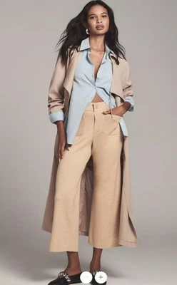 Pantalones Cortos Anthropologie The Colette Pierna Ancha de Maeve Edición Suéter Talla M Foto 1 de 4