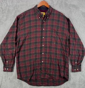 Vintage Duck Head Button Up Shirt Size XL Mens Plaid Flannel Long Sleeve Shirts - Picture 1 of 10