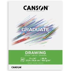 Canson Graduate Drawing Pad, Foldover, 11x14 inch, 30 Sheets | Artist Paper f... - Picture 1 of 7