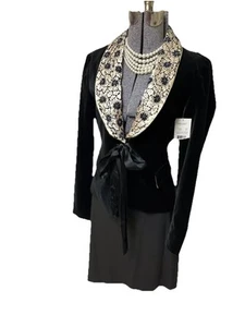NEW Karen Kane Skirt Suit Size 8 And 6 Two Piece Set Velvet 31X23 Pockets Formal - Picture 1 of 24