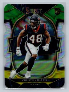 Christian Harris 2022 Panini Select #49 RC Green and Yellow Prizm Die Cut - Picture 1 of 2