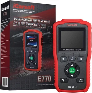 iCarsoft E770 OBD2 Scanner for ABS SRS Engine Multi-Brand Oil Reset Code Tool - Picture 1 of 7