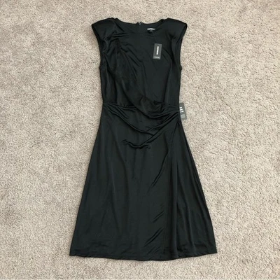 Express 黑色仿裹身连衣裙女式 XS — 第 1/4 张图片