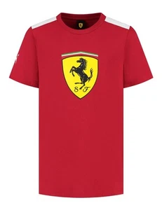 Scuderia Ferrari F1 Kid's Large Shield T-Shirt - Dark Cherry - Picture 1 of 6