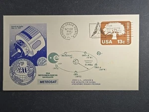 1977 US Meteosat - ESA Meteorological Satellite cover stk#A106 - Picture 1 of 2