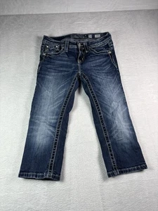 Jeans Capri Denim con Polsini Miss Me Ragazze Ottime Condizioni YK7026P3 Impreziosito Strass 14 - Foto 1 di 8