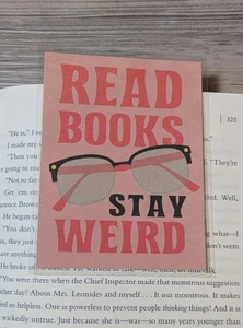 Photoplay Book Club Paper - Laminated Bookmark - Read Books Stay Weird - Picture 1 of 2