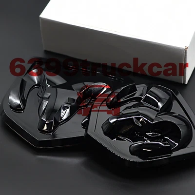 For RAM 1500 2500 3500 2013-2018 FRONT&REAR FOR RAMS HEAD BADGE EMBLEM Nameplate - Image 1 of 4