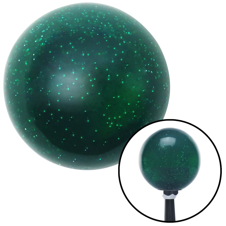 Green Old Skool Series Custom Shift Knob Translucent with Metal Flake - Image 1 of 4