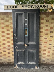Reclaimed Victorian Wooden Panel Front Door 2100 Or 2105 x 910mm - Picture 1 of 24