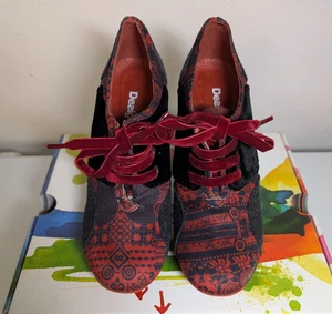New Women's Desigual MASCULINES PISTARINI Heel Pumps Shoes US 6 EUR 37 UK 4.5 - Picture 1 of 13