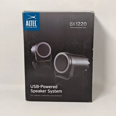 Altec Lansing BX1220 USB Powered Desktop Laptop Speaker System USB Black New - Image 1 of 4