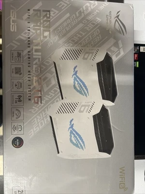 Router para juegos ASUS ROG Rapture GT6 Tri-Band Wi-Fi 6 - blanco, paquete de 2 Foto 1 de 4