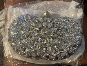 Elegant  Clutch with Rhinestone Clutch Bag Purse - Picture 1 of 4