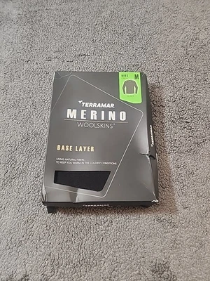 NUEVO CON ETIQUETAS Para niños Terramar Lana Merino Lana Lana Capa Base Crew Top Talla Med  Foto 1 de 3