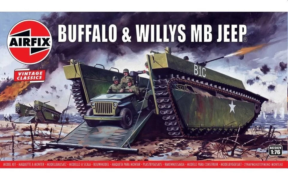 MODELLO AIRFIX A02302V ANFIBIO BUFFALO LVT & JEEP 1/76 - Immagine 1 di 1