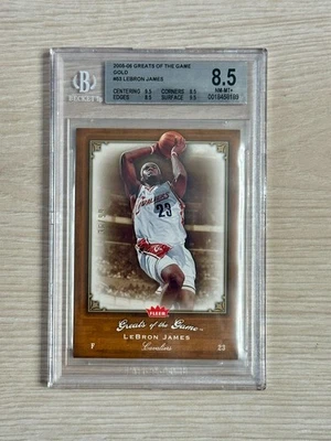 2005-06 Fleer LeBron James Greats Of The Game GOLD /99 BGS 8.5 - Image 1 of 3