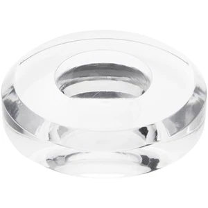 Plymor Clear Acrylic Round Base w/ 1.5" Indented Circle for Sphere, 3" x 0.75" - Picture 1 of 2