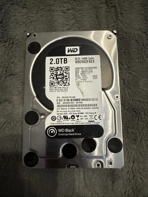 HDD-FESTPLATTE WD BLACK WD2002FAEX 2TB 7200U/min 64MB CACHE SATA III 3.5'' Zoll - Bild 1 von 3