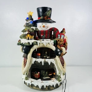 Beleuchteter Schneemann 18" rotierende Zugszenen 9 Lieder Weihnachten Costco verpackt - Bild 1 von 20