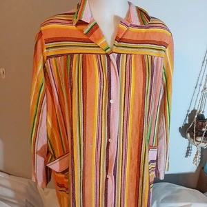 Vintage anni 60-70 Katz Robe House Coat camicia da notte abito da notte lungo con tasche - Foto 1 di 15