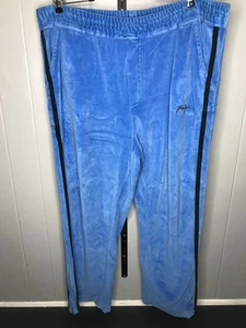 Pantalones deportivos Fubu Joggers de colección pierna ancha azul bebé para hombre XL Fat Albert Velour Y2k - Imagen 1 de 8