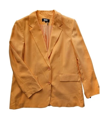 DKNY Woven Long Sleeve Two Button Blazer Size Large - Image 1 of 2