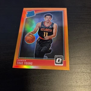 2018-19 Optic ORANGE SP /199 Trae Young RC ROOKIE #198 Hawks Basketball (f3) - Picture 1 of 2