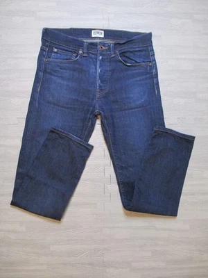 Pantalones de mezclilla Edwin para hombre W30 L28 azul marino ED 80 ajustados cónicos elásticos desgastados Foto 1 de 4