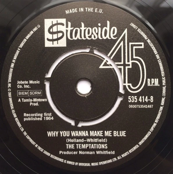 NEW! TEMPTATIONS Girl (Why you wanna make me blue)/ The  Way You Do  - 535 414-8 - Image 1 of 1