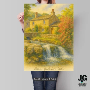 Hawes Yorkshire Dales Picture Wall Art | Print | Poster Unframed - Picture 1 of 3