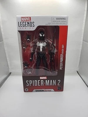 Figura Hasbro 2025 Marvel GamerVerse Spider-Man 2 Legends Symbiote TRAJE NEGRO 6" Foto 1 de 4