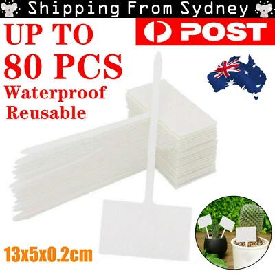 20-80X T-type Plant Labels Flexible Plastic Garden Tag Nursey Seeding Marker Pen - image 1 of 4