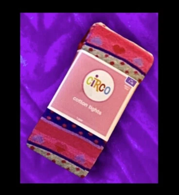 1 Pair Circo Cotton Knit Tights Girl's Size 7-10 Pink,purple,NWT - Image 1 of 4