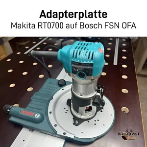 Adapter Makita DRT50 / RT0700C / RT0702C / RT0700 auf Bosch FSN OFA Führung - Bild 1 von 3