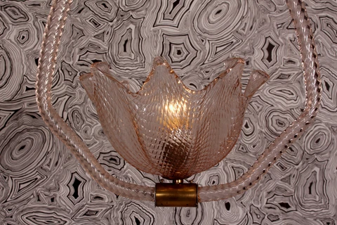 beautiful pair of Barovier & Toso chandeliers Italian art deco ( 2 x lamp ) Cover