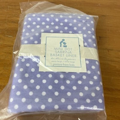 Nuevo forro de cesta Pottery Barn Kids púrpura mini punto sabrina X-grande XL lavanda Foto 1 de 4