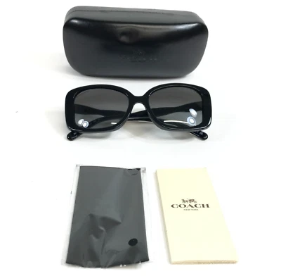 Gafas de sol Coach HC8334U C7994 50023C negras mariposa con lentes grises degradados Foto 1 de 4