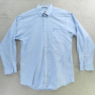 Camisa Southern Proper para hombre mediana 15,5 azul liso manga larga vestido con botones Foto 1 de 4
