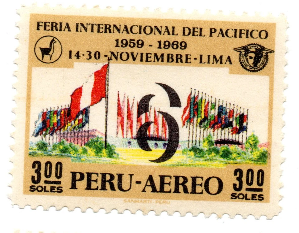 International Pacific Fair, Version 6, Lima, Perú 1965, S/. 3.00, accept offers - Image 1 of 1