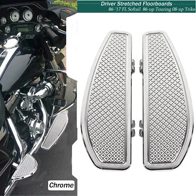Diamond Driver Stretched Floorboards For Harley Softail Street Glide Road King - Image 1 of 4