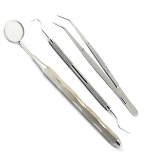 Igienista Dentale Explorer Calcolo Rimuovi Placca Bocca Specchio Ispezione Denti - Foto 1 di 7