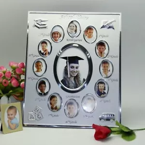 My School Years Kindergarten Graduation Sliver Plated Memory Photo Frame - Picture 1 of 6