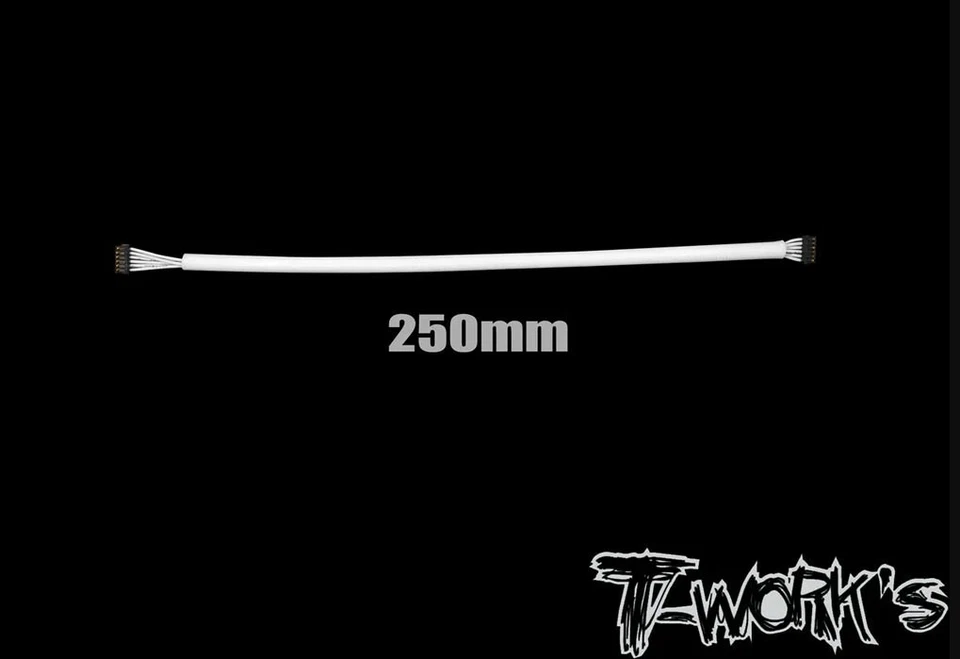 EA-027-300W T-Works Cavo Sensore Piatto 300mm Bianco per ESC Motore 1:8 Buggy El - Immagine 1 di 1