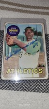 JOHN "BLUE MOON" ODOM Oakland A's Signed Autographed 1969 Topps Baseball Card