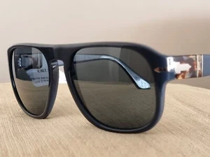 PERSOL 3310-S POLARISED SUNGLASSES POLISHED NAVY BLUE AND TORTOISESHELL A CLASSI - Picture 1 of 12